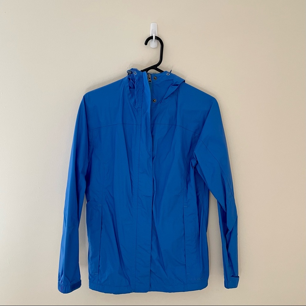 LL Bean Cobalt Blue Water Repellent Windbreaker Jacket